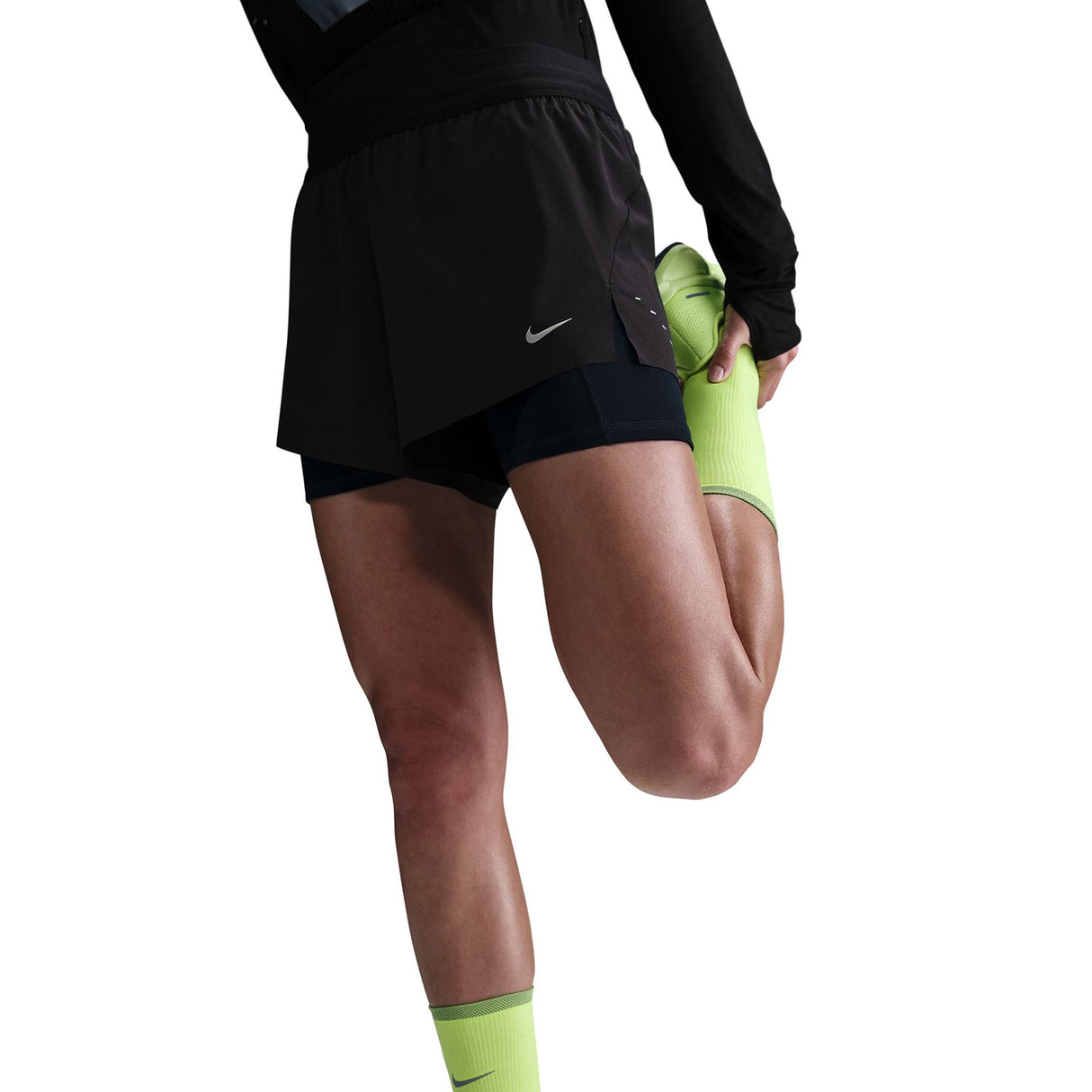Nike Swift Womens Dri-FIT Mid-Rise 2-in-1 Running Shorts