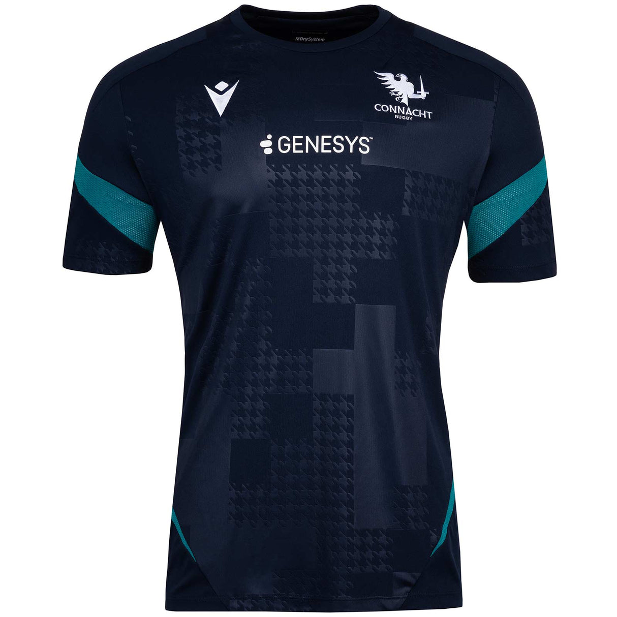 Macron Connacht Rugby 2025/26 Mens Short Sleeved Training T-Shirt Front View