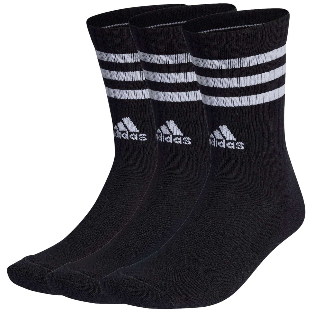 adidas 3-Stripes Cushioned Crew Length Socks - 3 Pack