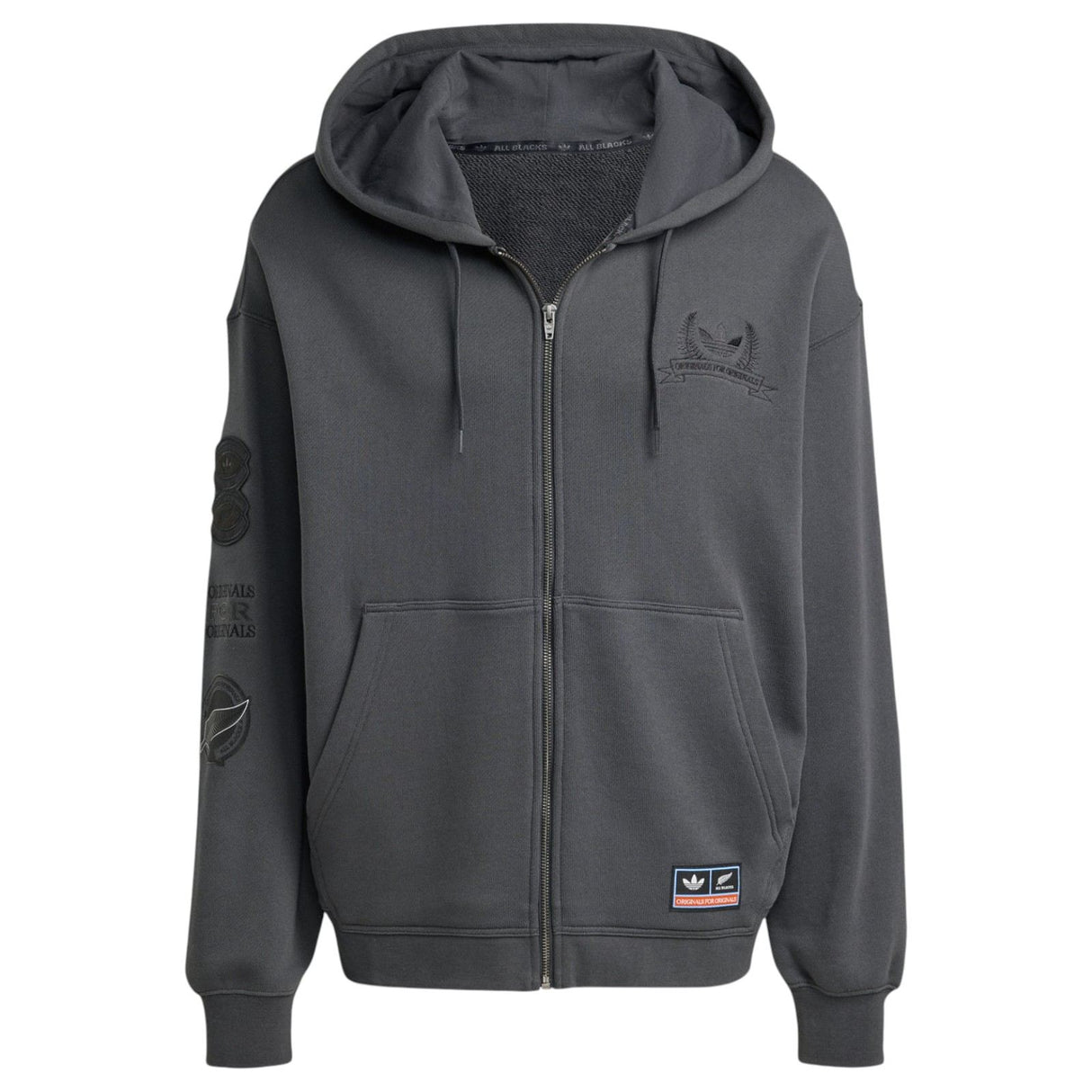 adidas ALL BLACKS FULL ZIP HOODIE Black