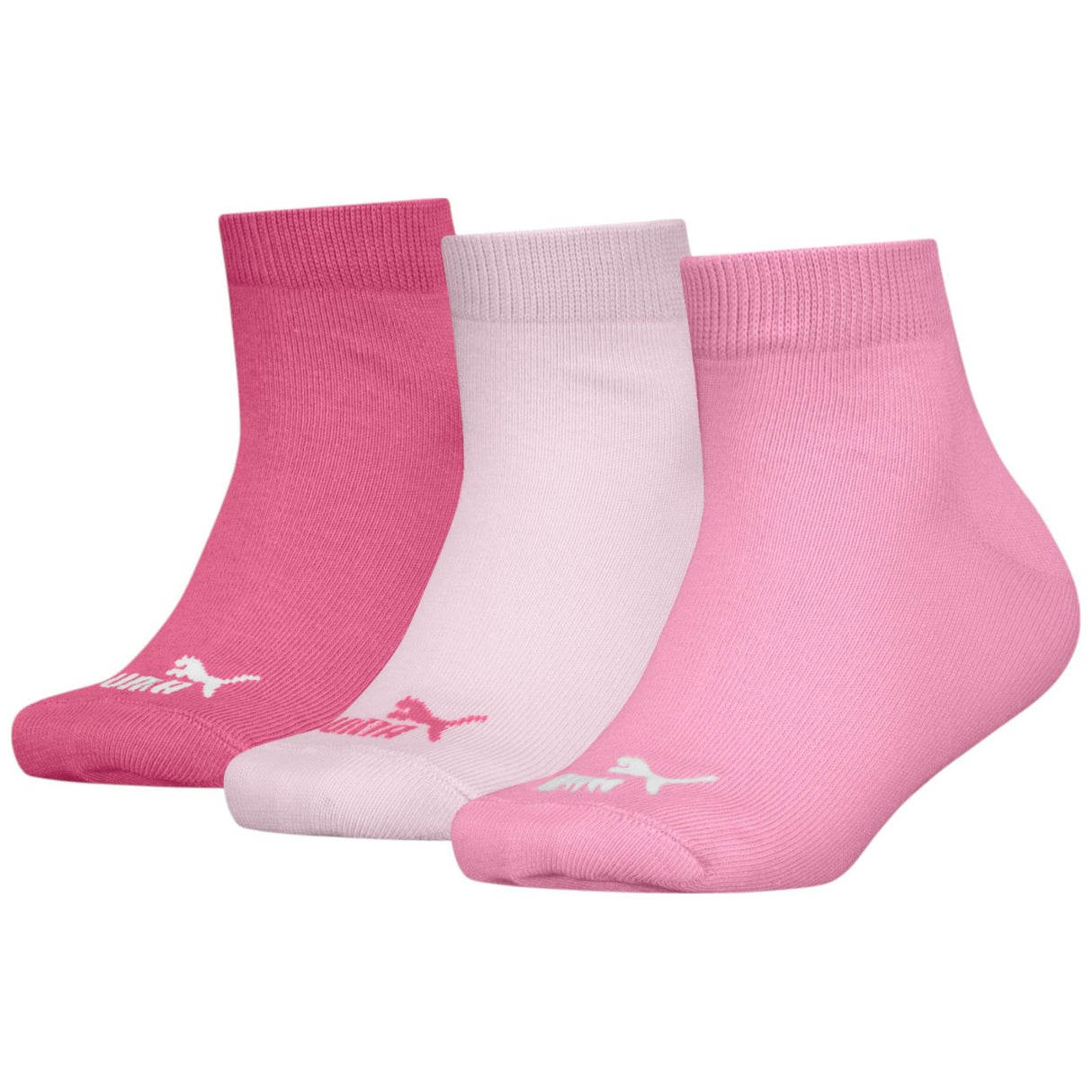 Puma Elements Kids Quarter-Length Cotton Socks - 3 Pack