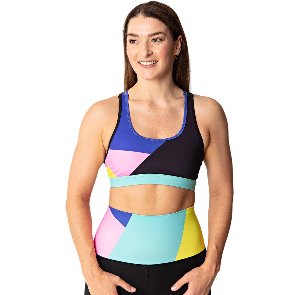 Peachylean Flex Graphic Print Womens Sports Bra