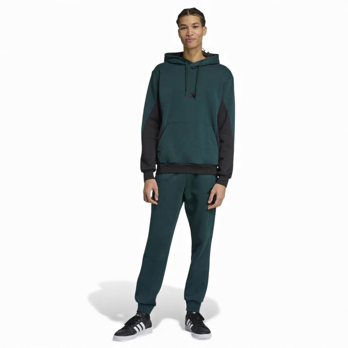 adidas Sportswear Fleece Colorblock Mens Hooded Tracksuit
