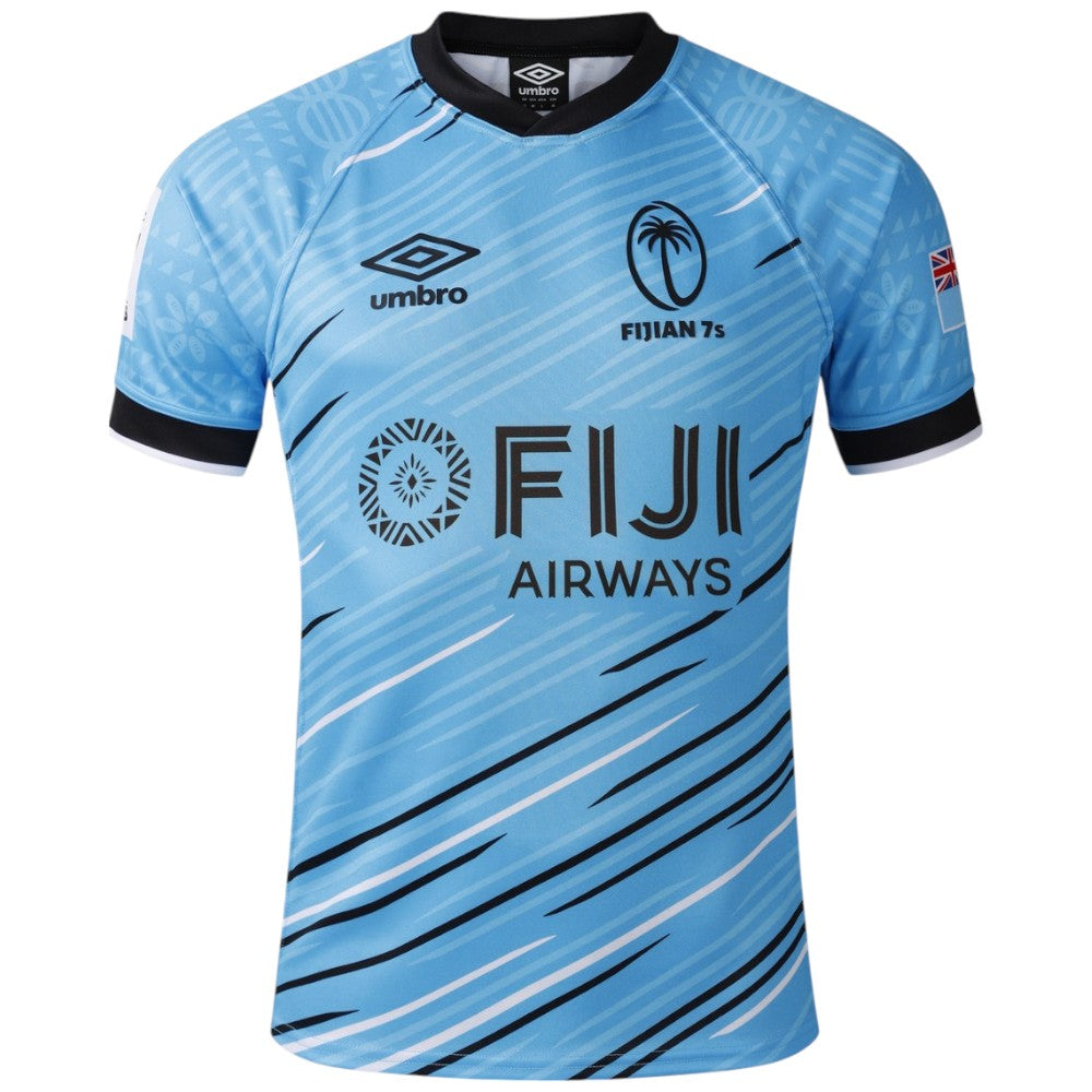 Umbro Fiji 7s Rugby 2025/26 Short Sleeved Away Replica Jersey Front View