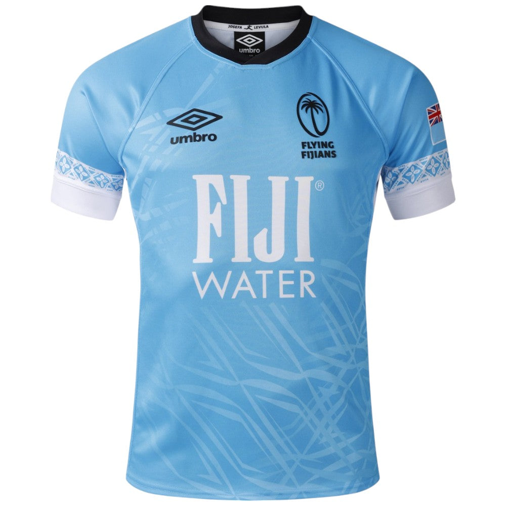 Umbro Fiji 15s Rugby 2025/26 Short Sleeved Away Replica Jersey Front View