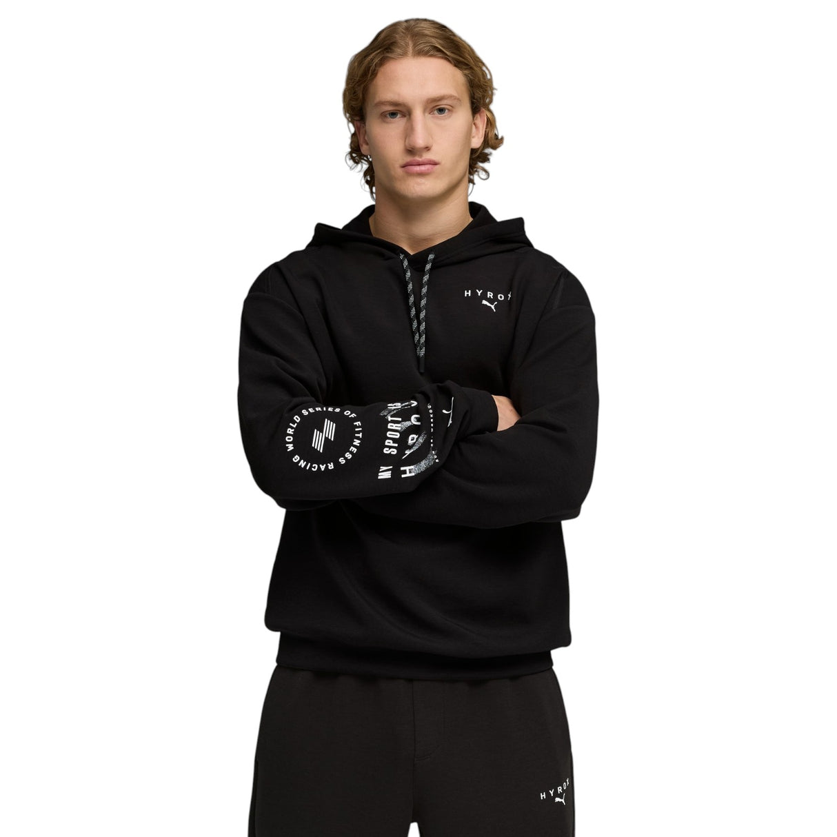 Puma X Hyrox Cloudspun Mens Regular-Fit Training Hoodie