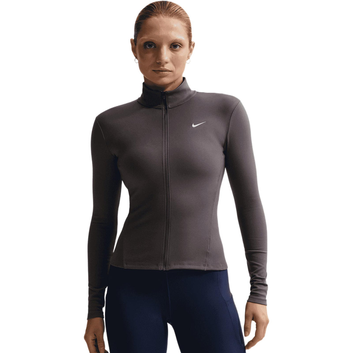 Nike W NK ONE DF FZ FITTED JKT Grey