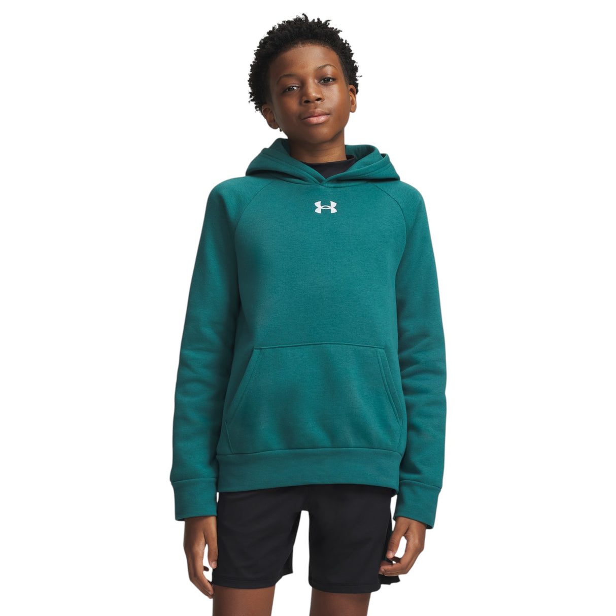 UA Boys Rival Fleece Hoodie Green