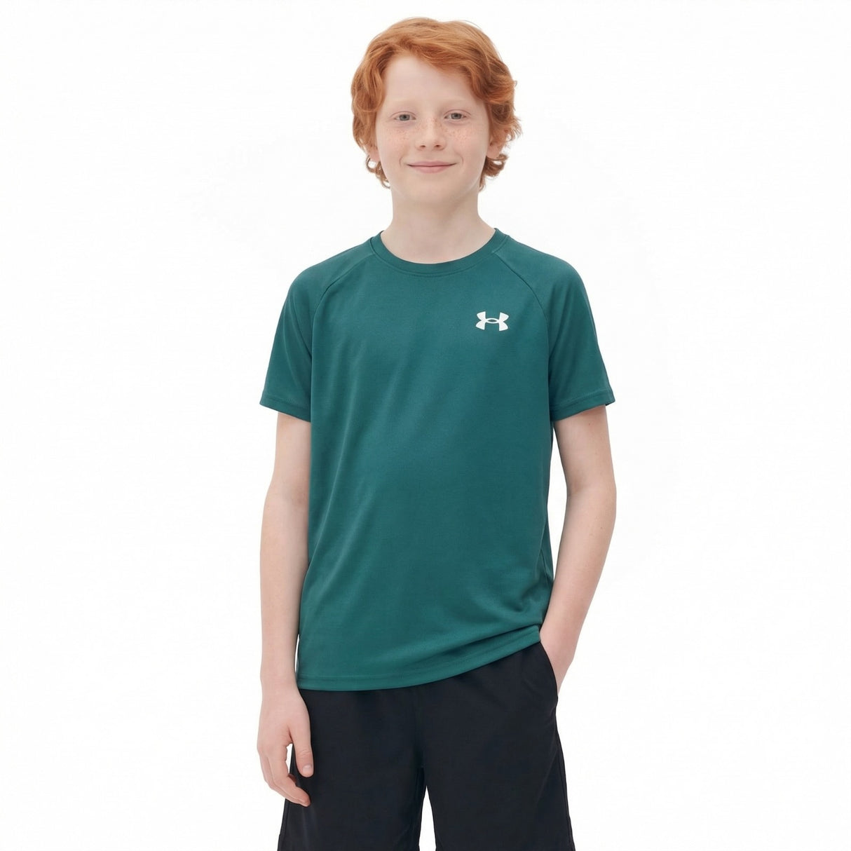 UA Boys Tech 2.0 SS Tee Green