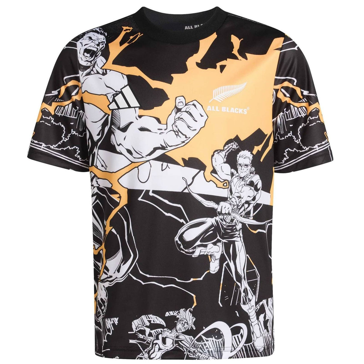 adidas All Black 26 Kids Cap Run Jsy Blk