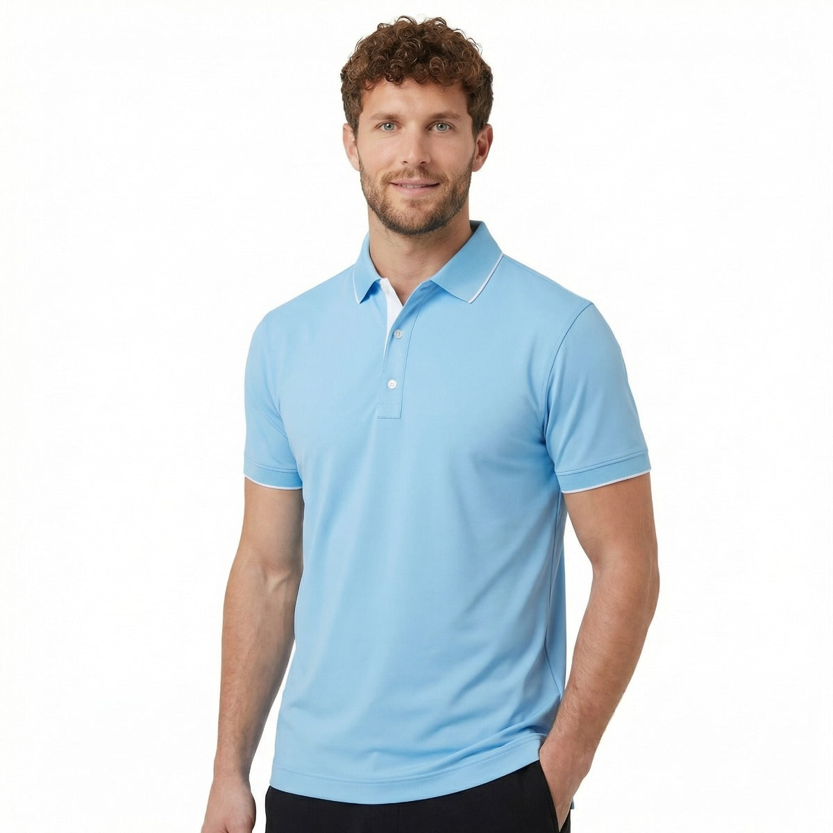 FootJoy Wordmark Pique Performance Golf Mens Polo Shirt