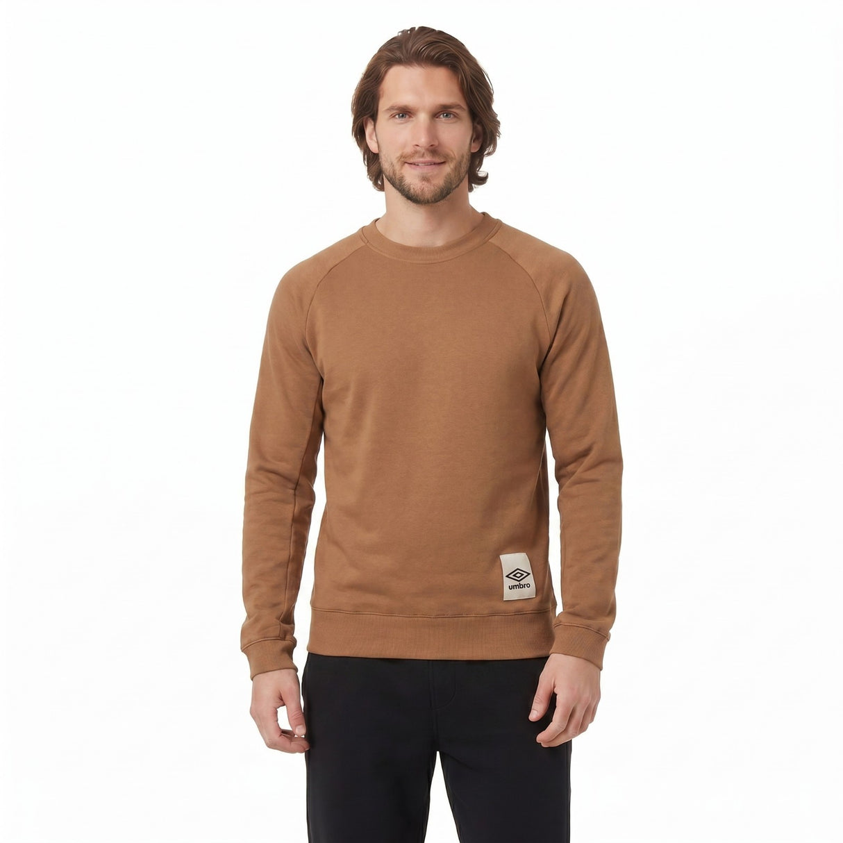 Umbro M Relaxed Sweat Crew Brown