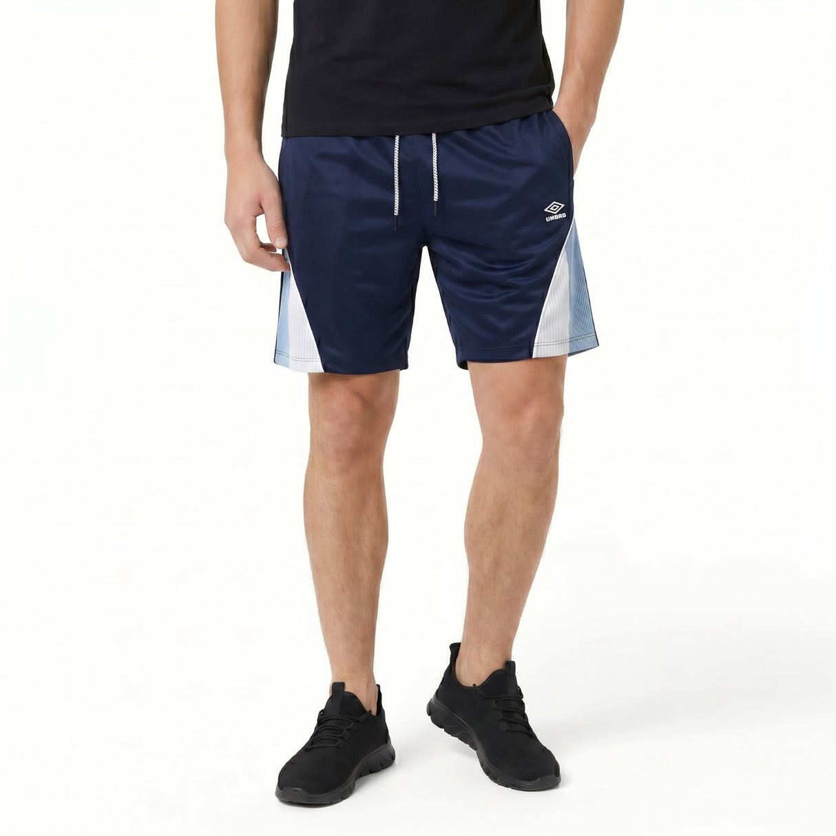 Umbro Football Relaxed-Fit Panelled Mens Shorts - Blue