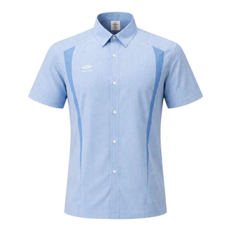 Umbro Short Sleeve Buttoned Mens Boxy-Fit Logo Shirt