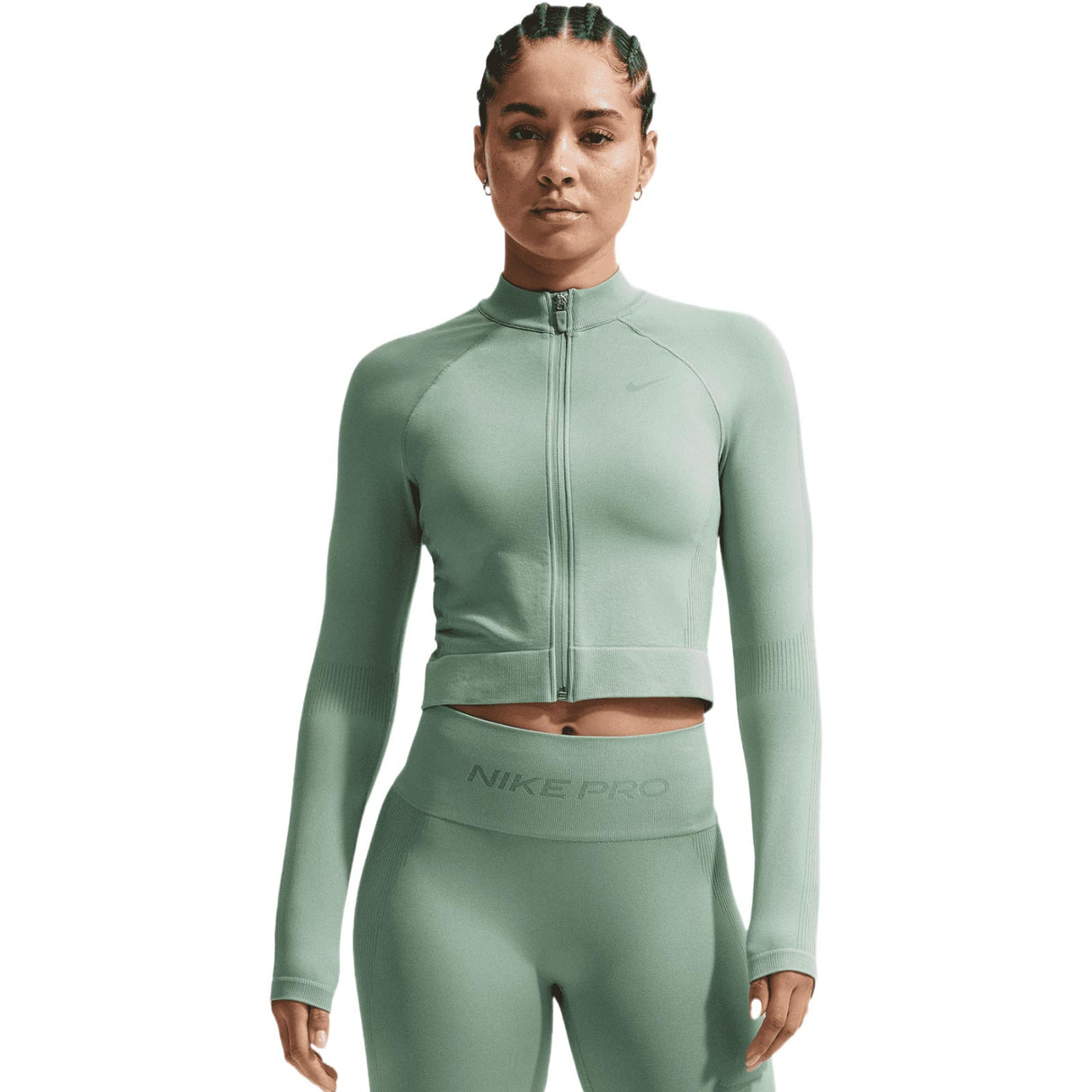NIKE DF SMLS FZ MIDLAYER WMS Green
