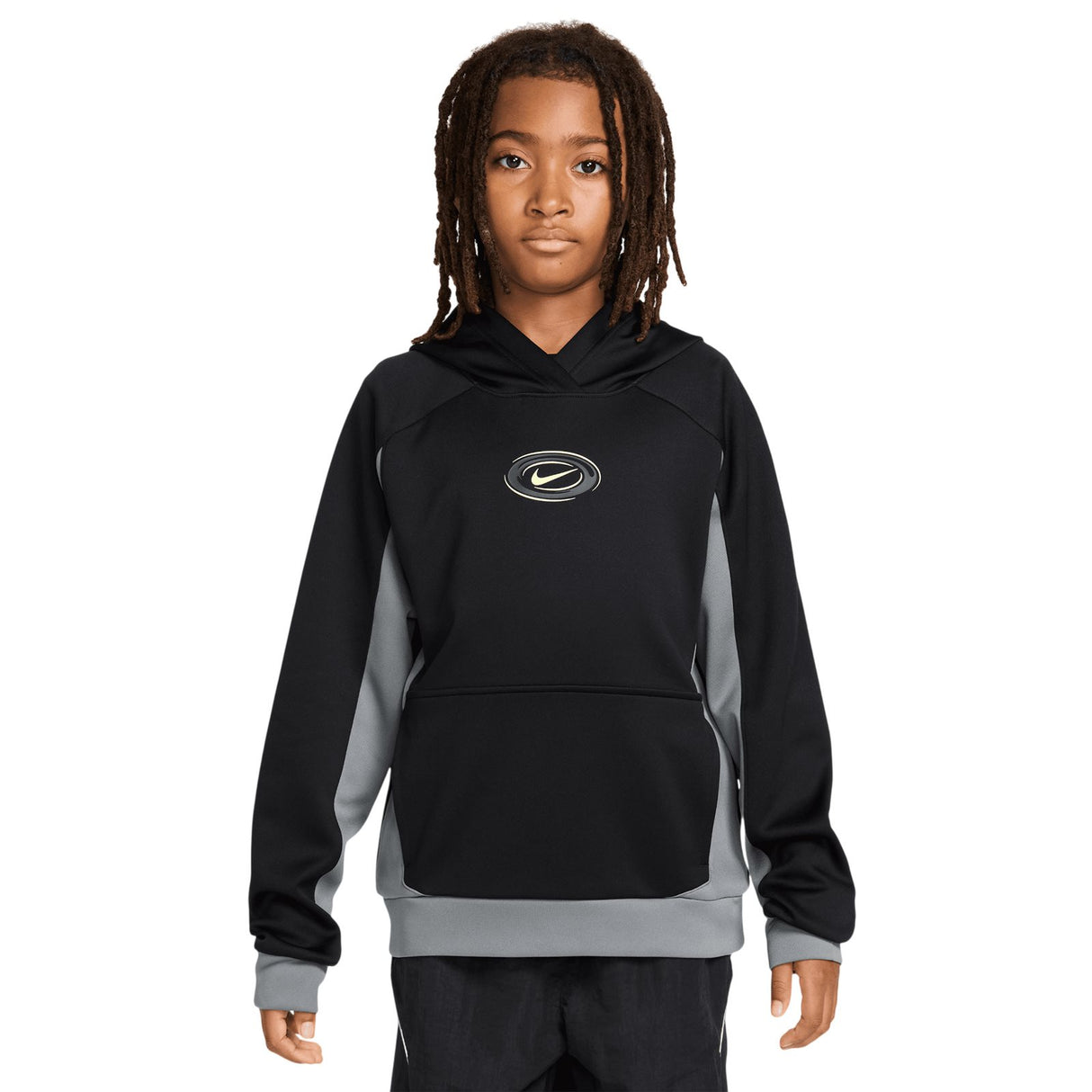 Nike Boys DF MULTI FLC PO HDY LOVE Black