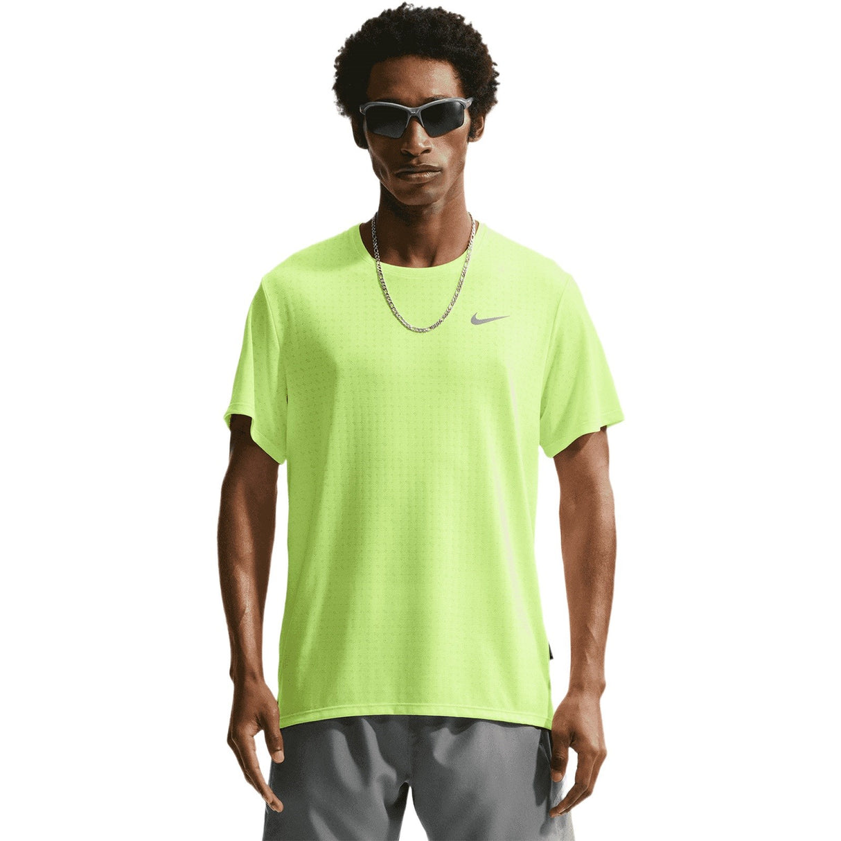 Nike Mens DF BREATHE MILER SS TOP Yellow