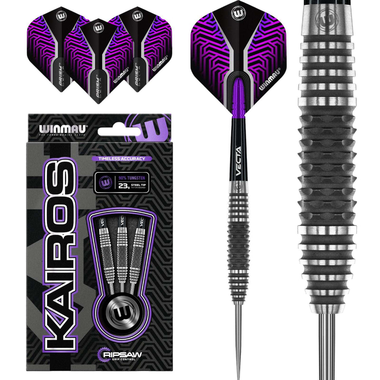 Winmau Kairos 23g 90% Tungsten Steel-Tip Darts