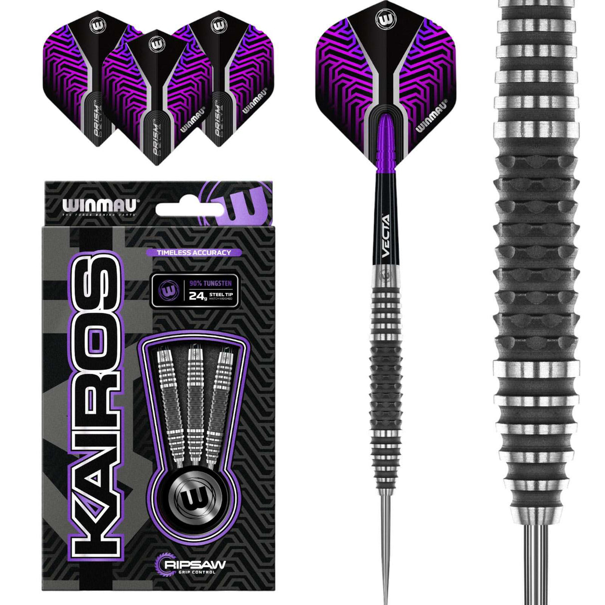 Winmau Kairos 24g 90% Tungsten Steel-Tip Darts