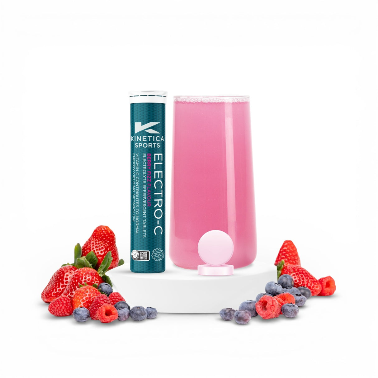 Kinetica Electro-C Berry Fizz Flavour Electrolyte Effervescent Tablets