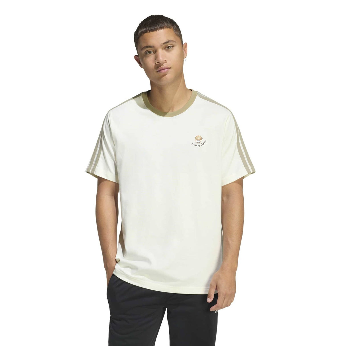 adidas Lux Coffee Cafe Cup Loose-Fit Mens Graphic T-Shirt