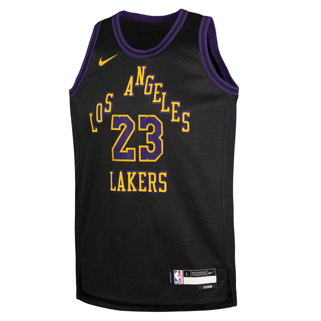 Nike Lakers James 23 Kid SWMN Jersey Blk