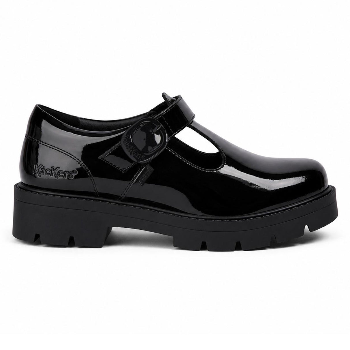Kickers Kori T-Bar Patent Leather Youth Girls Shoes
