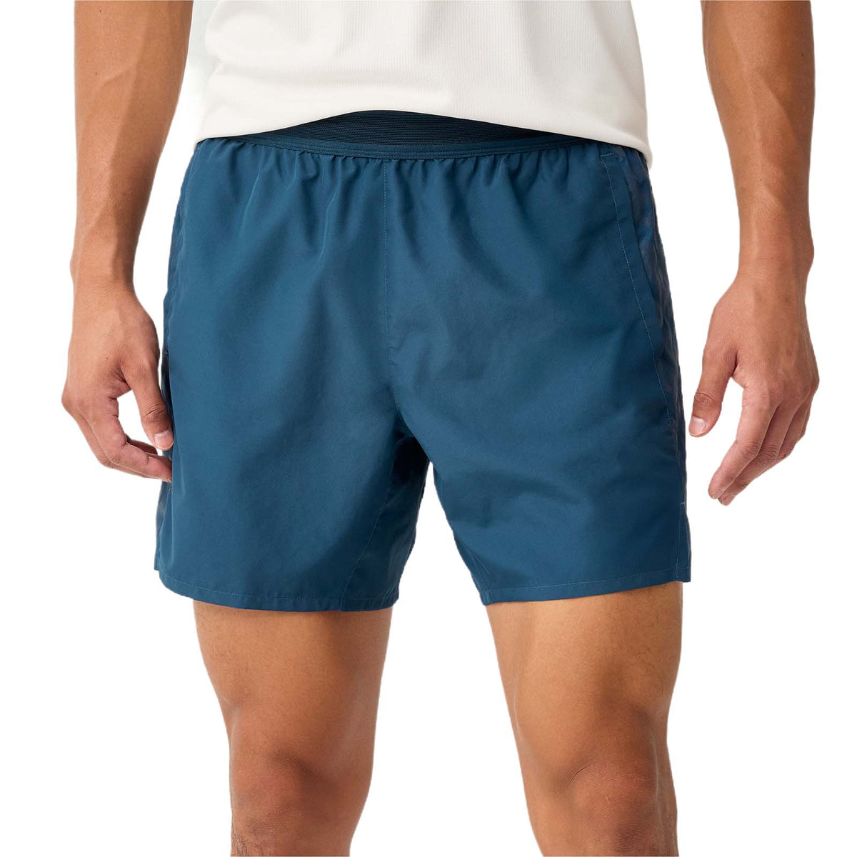Brooks Mens Dash Reflective Shorts Blue