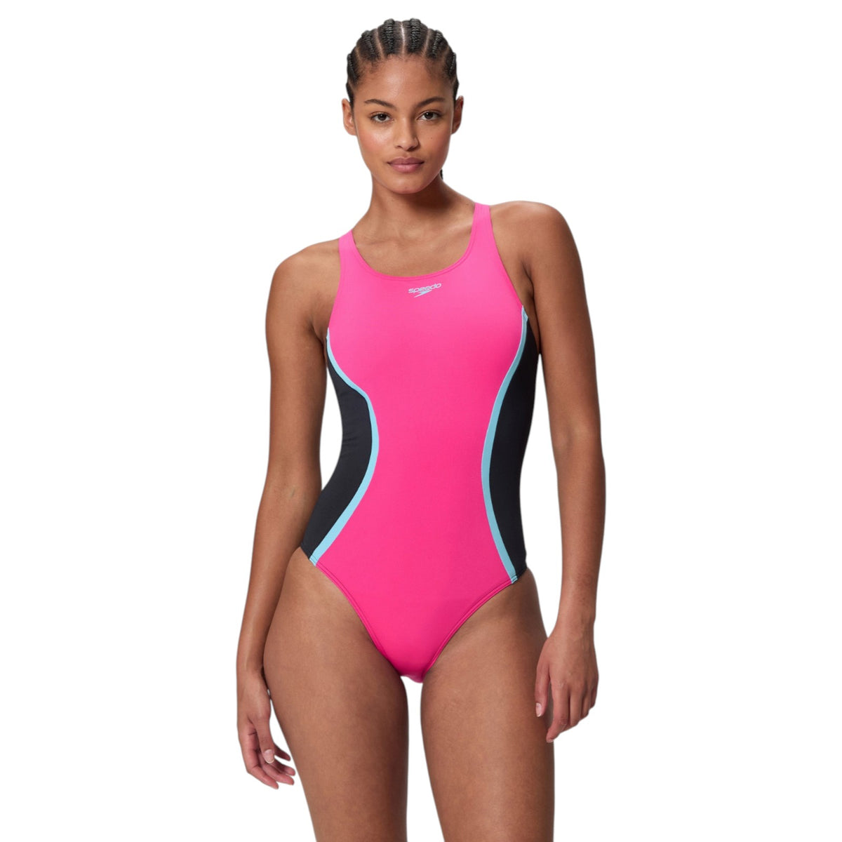 Speedo Wmns Solid Splice Medalist Pink