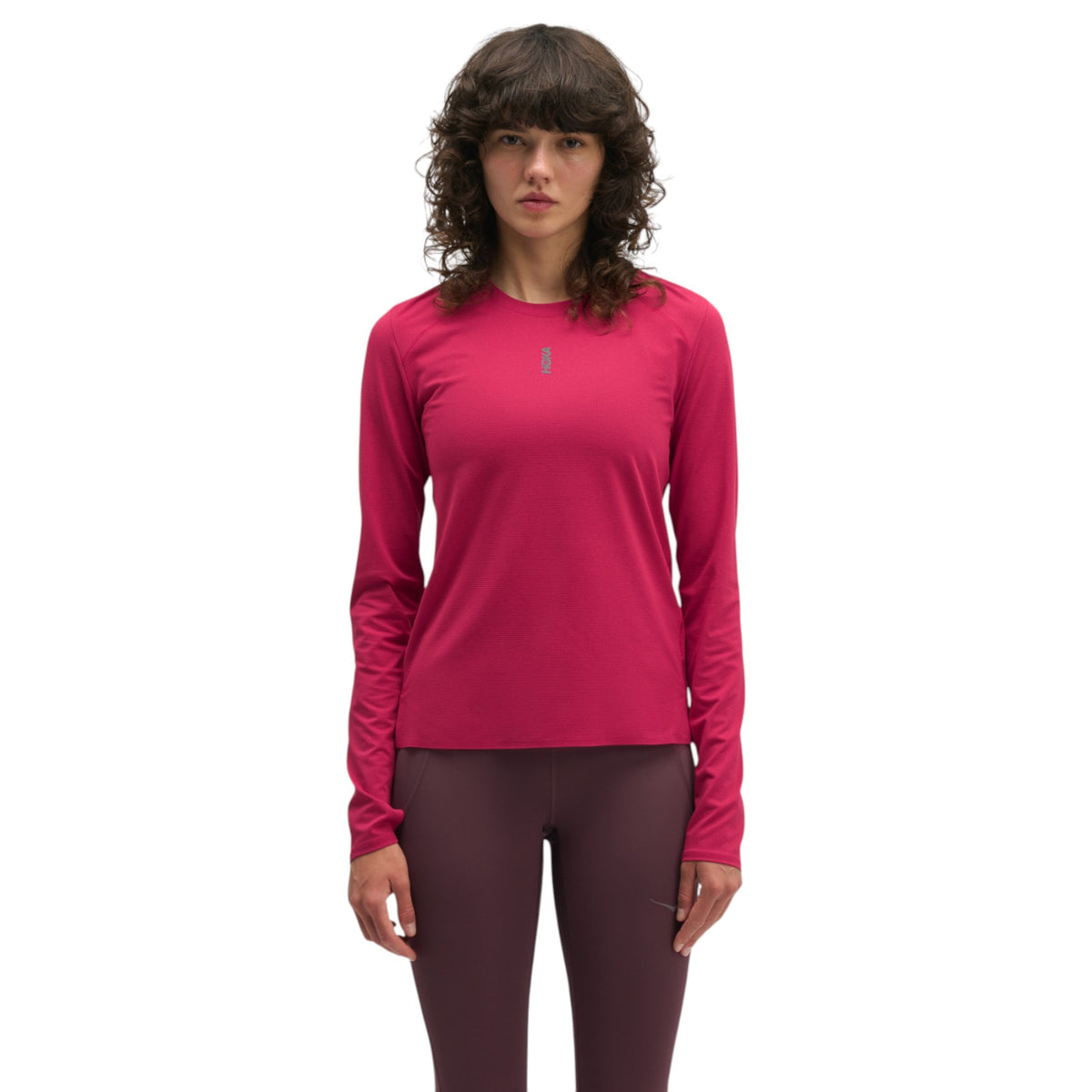 Hoka W Everyrun Long Sleeve Red