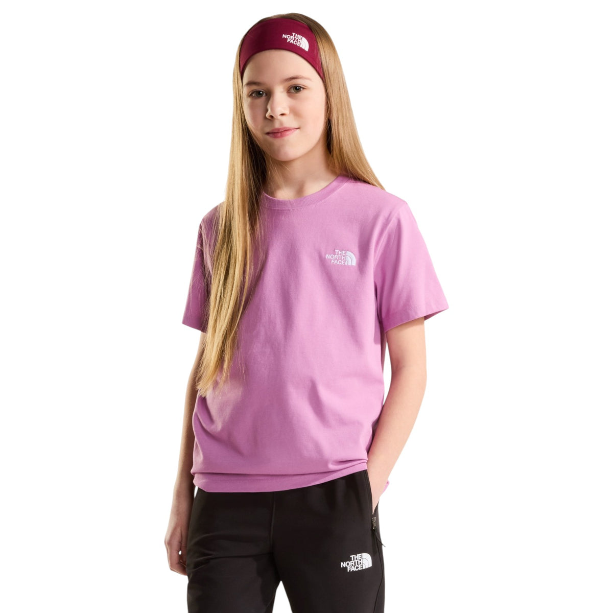TNF Teen Evolution Simpl Dome SS Tee Pnk