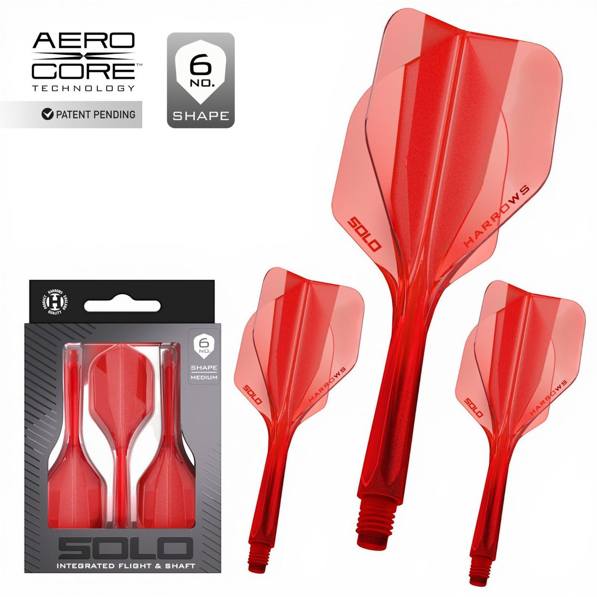 Harrows Darts Solo No.6 Integrated Flight and Shaft