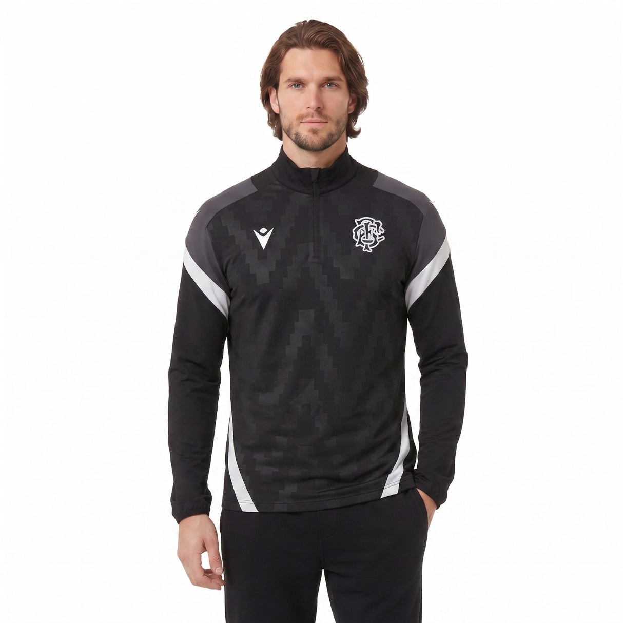 Macron Barbarians Rugby 2026/27 Adults Half-Zip Training Top