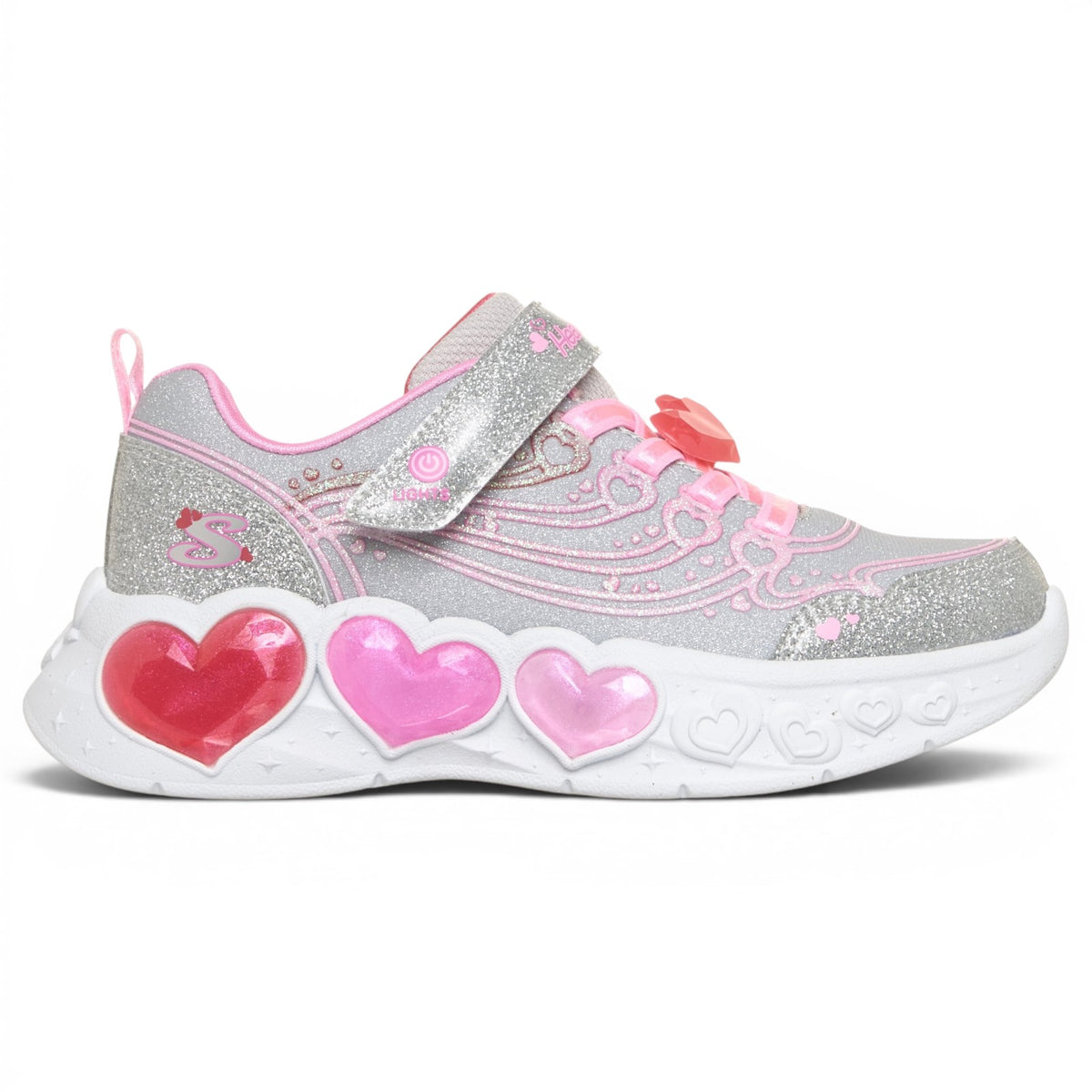Skechers S-Lights Enchanted Heart Lights Girls Shoes
