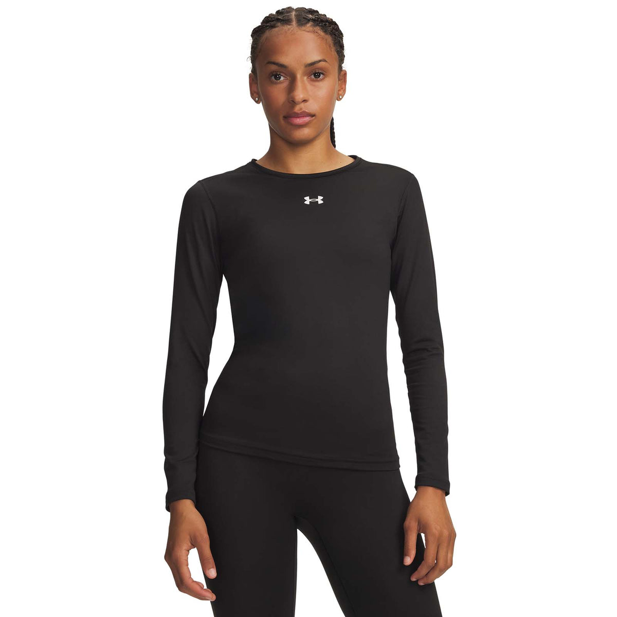 UA Wms ColdGear Crew Black