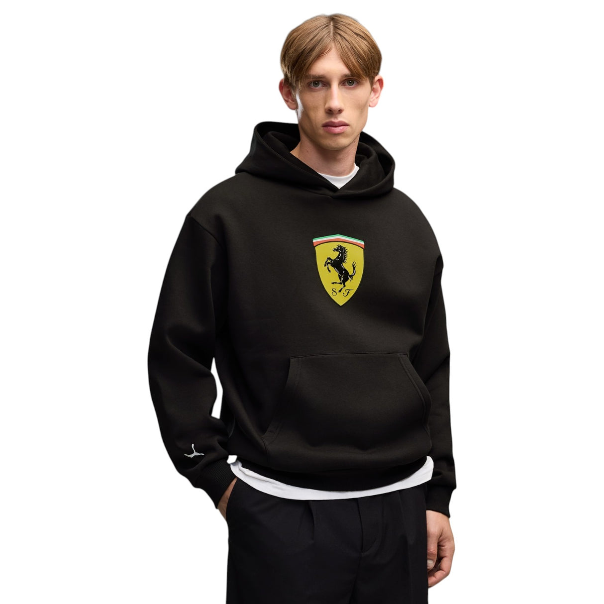 Puma Scuderia Ferrari Coloured Shield Mens Fleece Hoodie