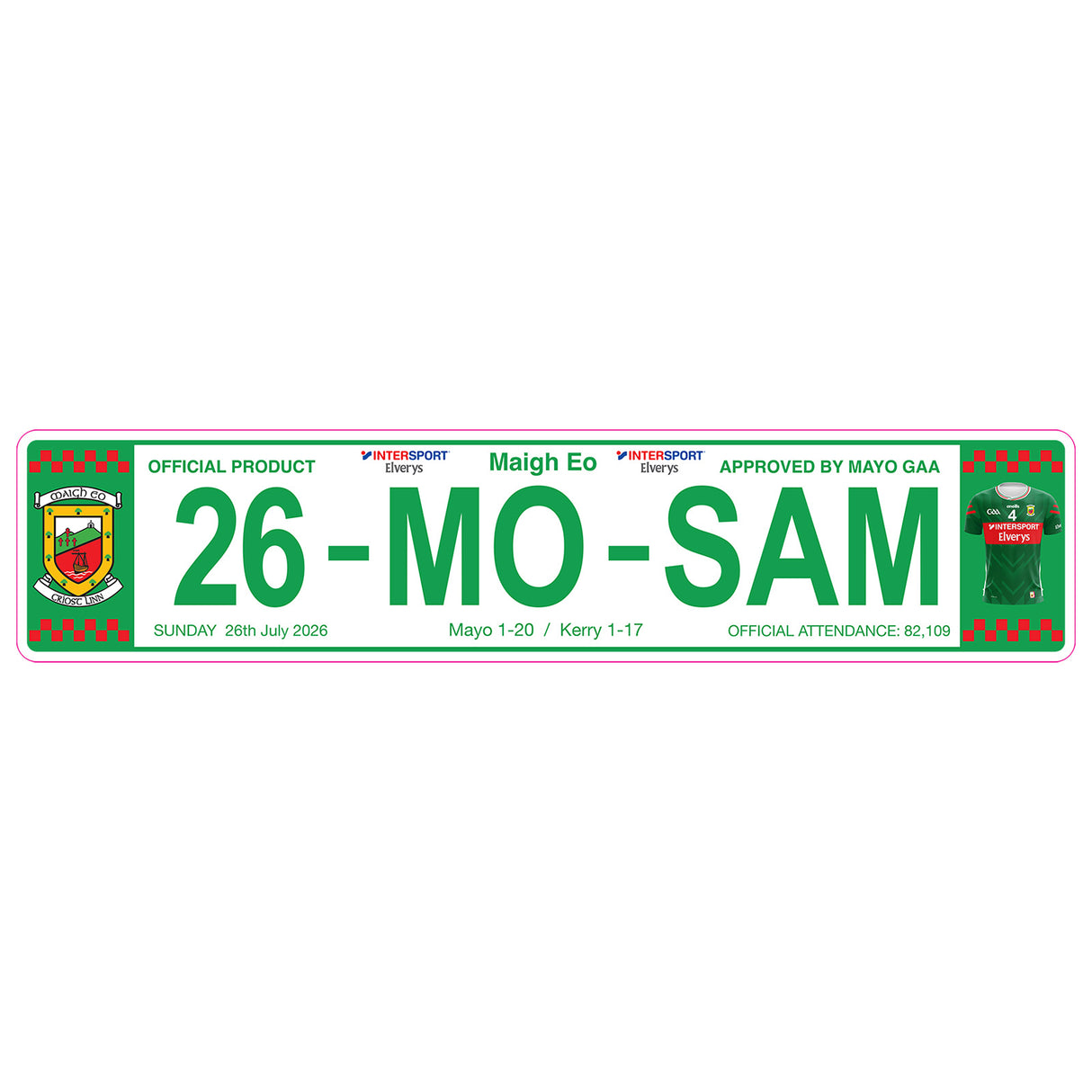 26-MO-SAM Mayo GAA Number Plates