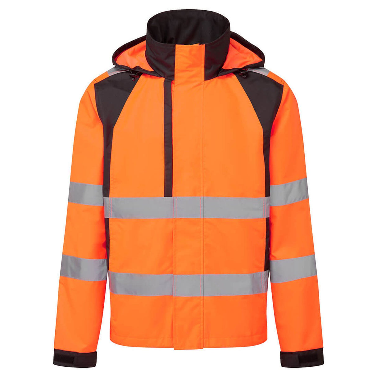 Portwest WX2 Eco Hi-Vis Rain Jacket Orange/Black