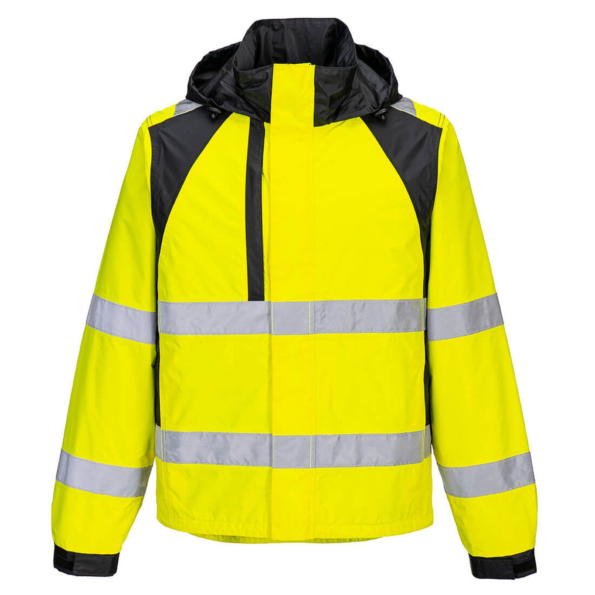 Portwest WX2 Eco Hi-Vis Rain Jacket Yellow/Black