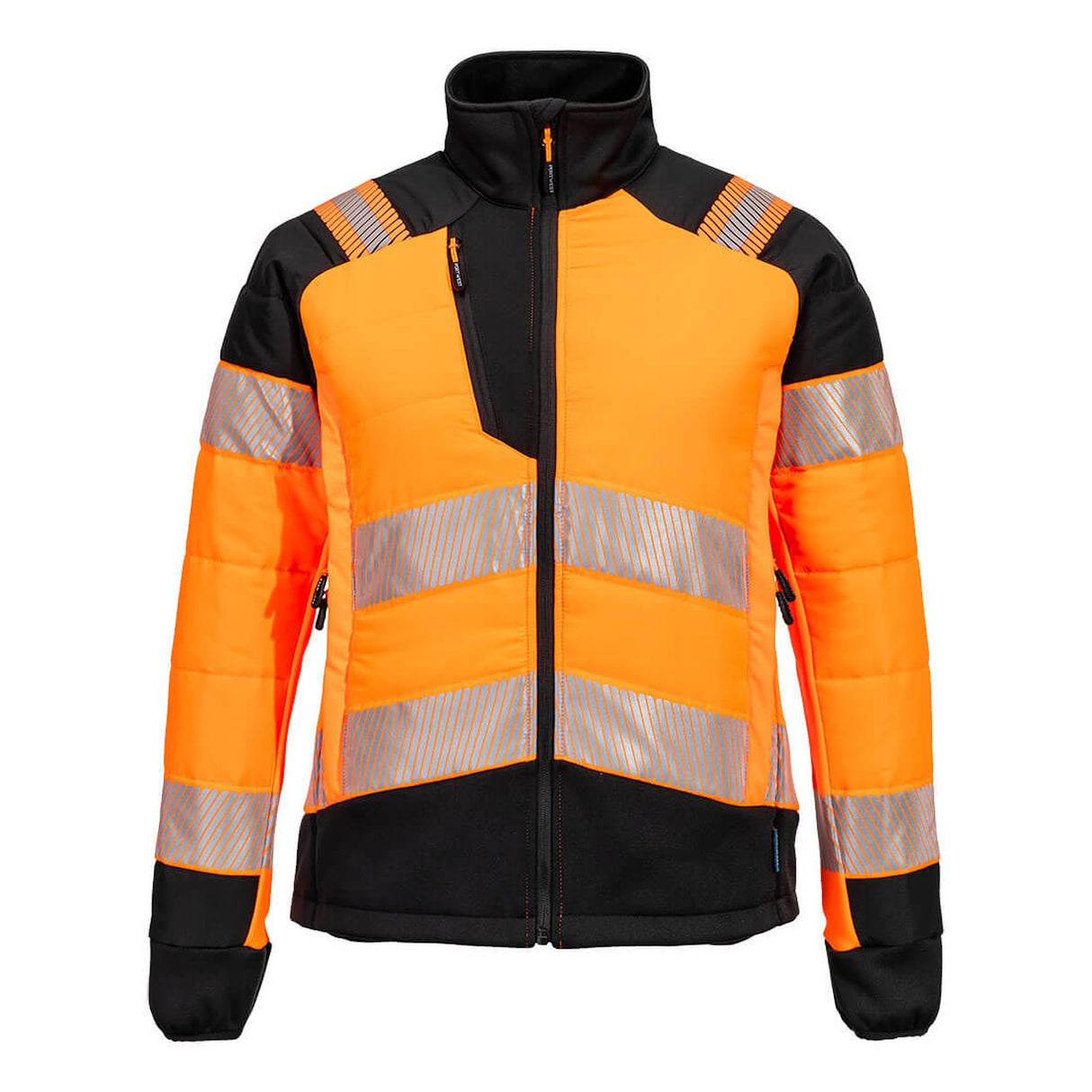 Portwest PW3 Hi-Vis Women's Hybrid Baffle Jacket Orange/Black