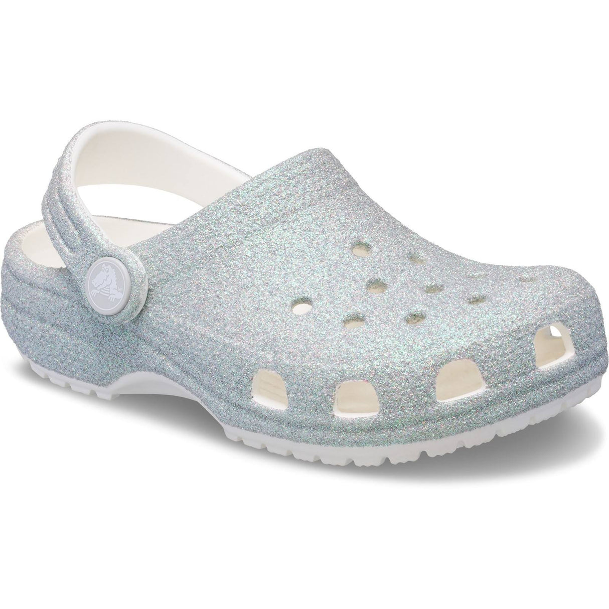 Crocs Classic Glitter Clog Junior Kids Beach White