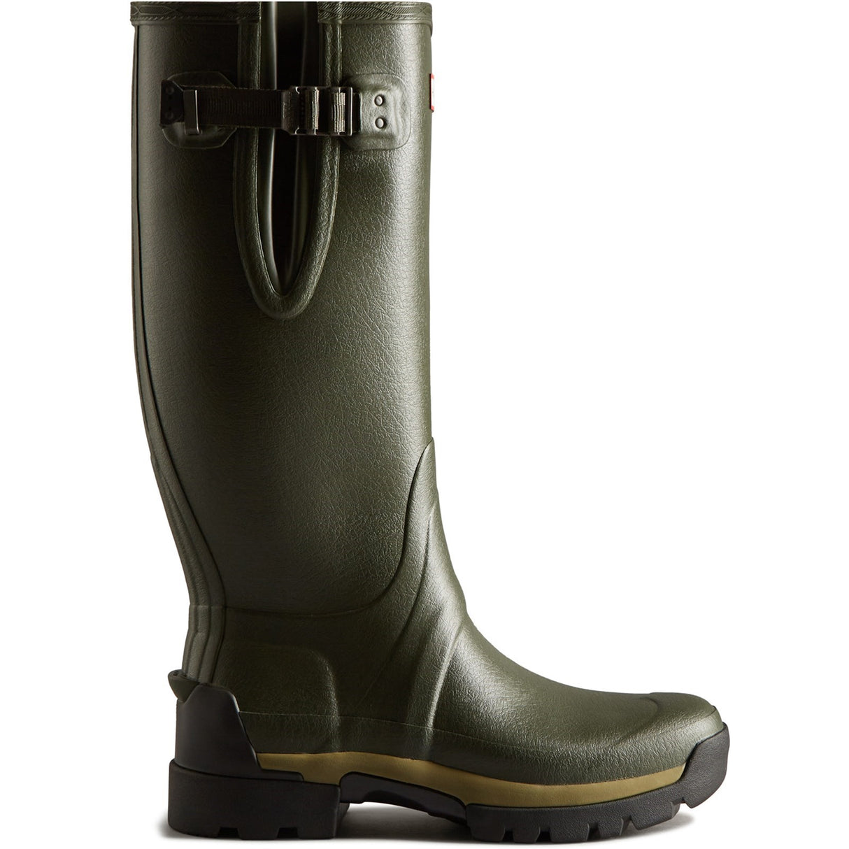 Hunter Mens Balmoral Adjustable Wellington Dark Olive