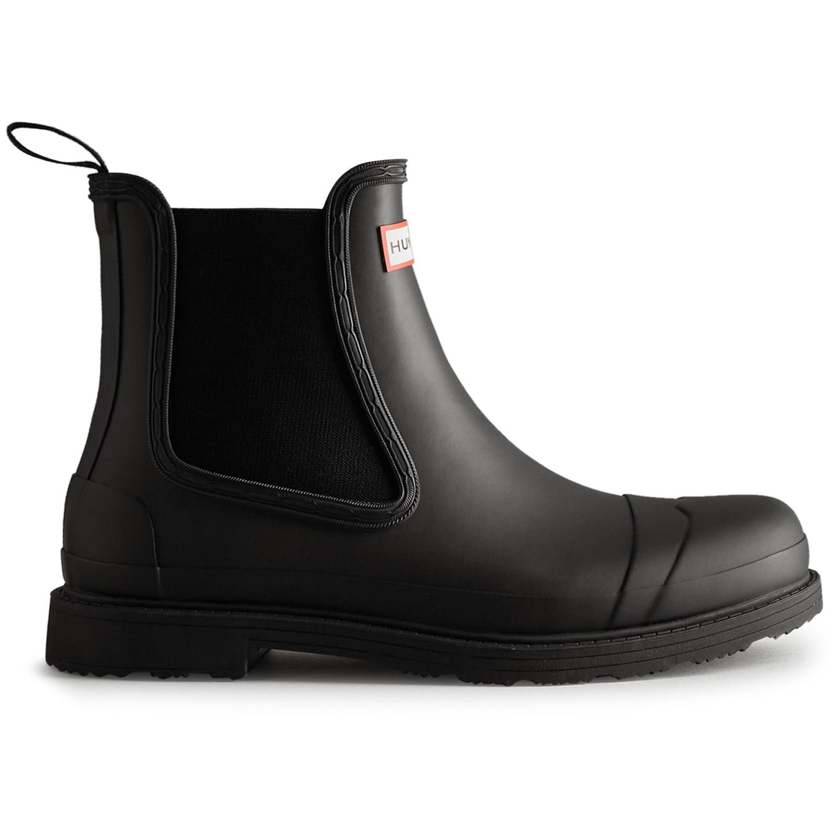 Hunter Mens Commando Chelsea Boots Black