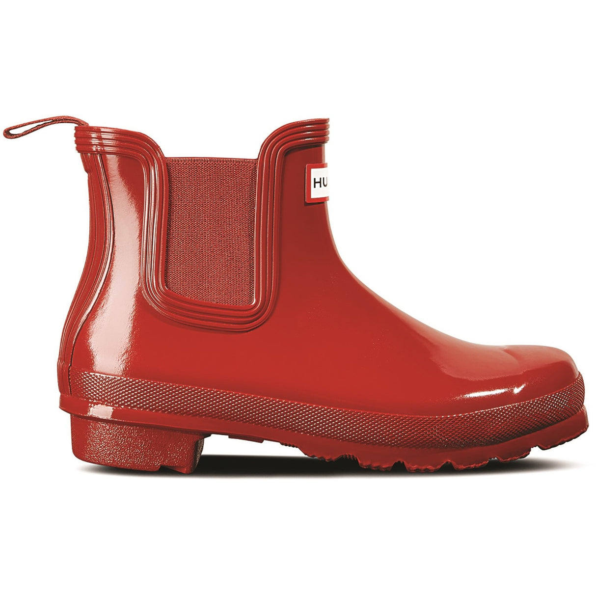 Hunter Womens Womens Original Chelsea Gloss Boot Military Red