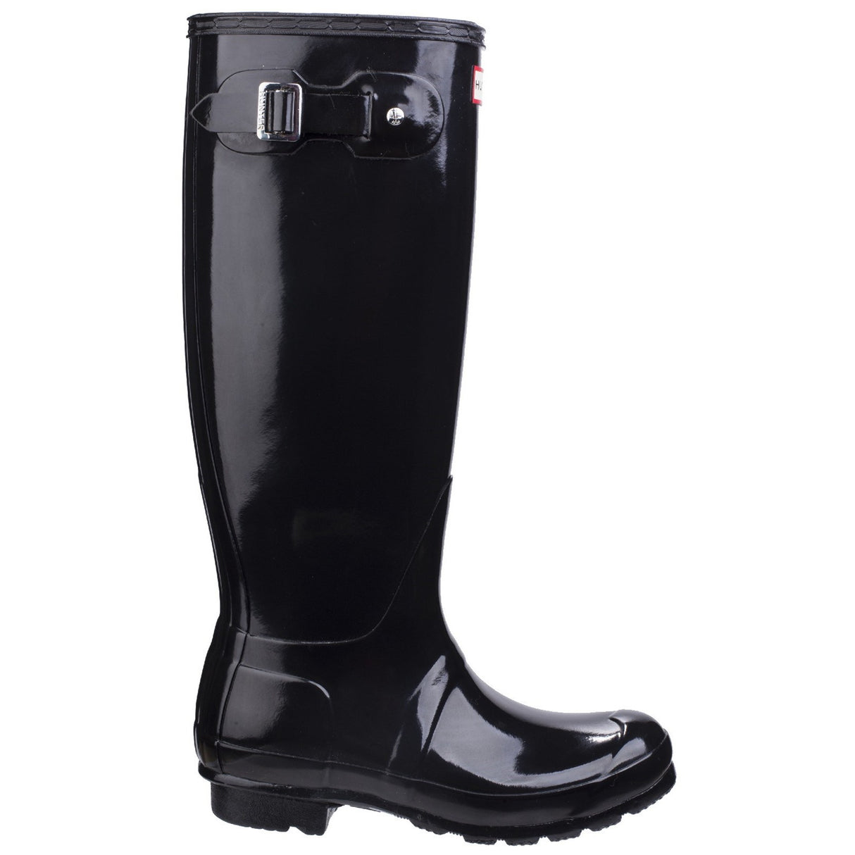 Hunter Womens Original Tall Gloss Wellington Boots Black