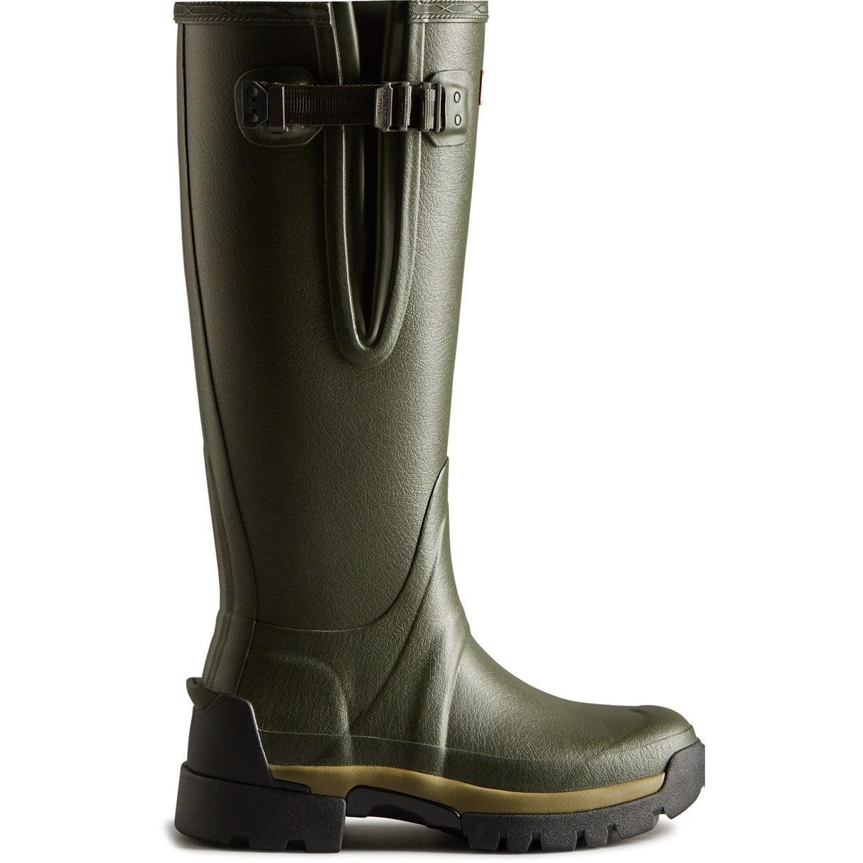 Hunter Womens Balmoral Adjustable Neoprene Lined Wellington Dark Olive