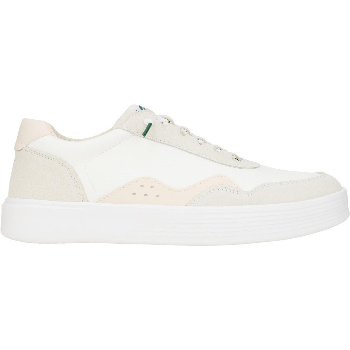 HEYDUDE Mens Hudson Classic Trainers Light Beige/White