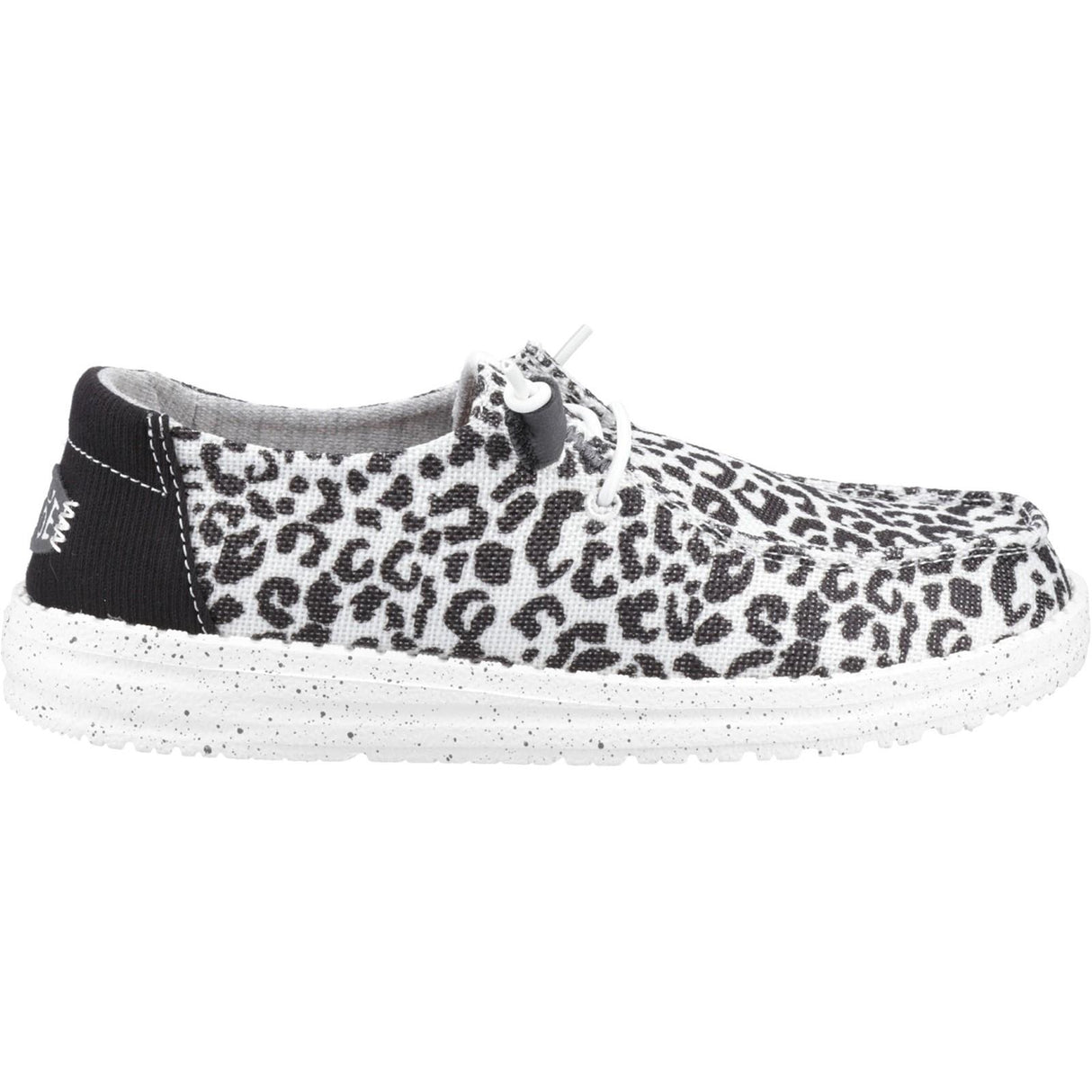 HEYDUDE Womens Wendy Leopard Shoe Black/Grey
