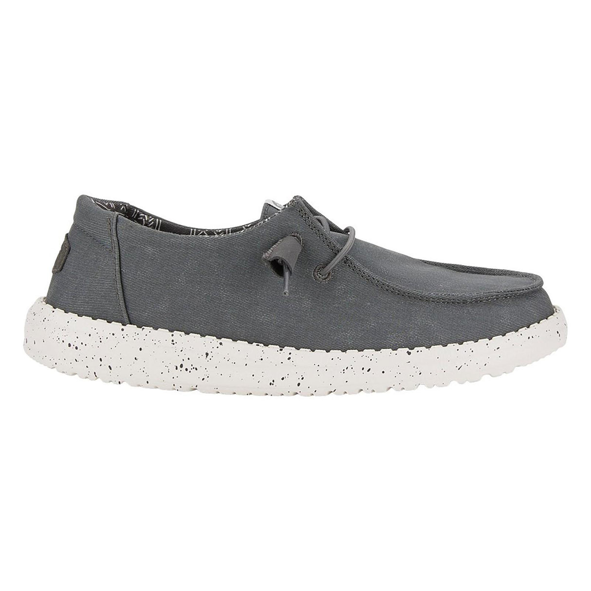 HEYDUDE Womens Wendy Canvas Shoe Dark Grey