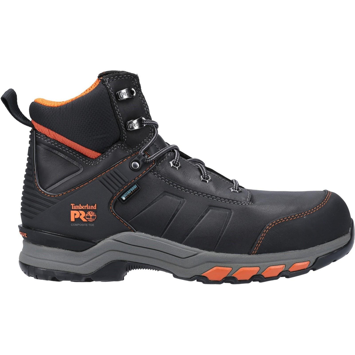 Timberland Pro Mens Hypercharge Composite Safety Toe Work Boot Black/Orange